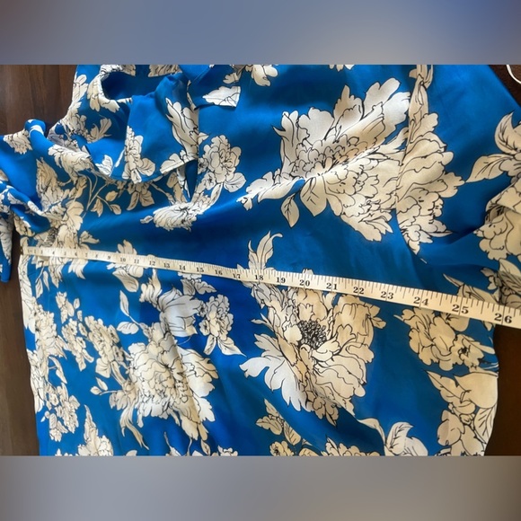 Gramercy atelier New York XXL silk blouse blue floral - Picture 8 of 13